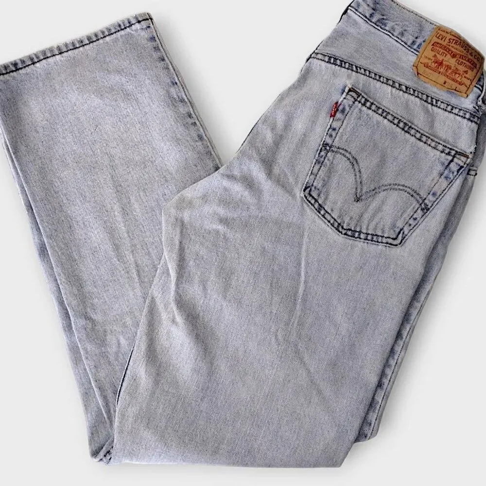 Levis 550 Mens Jeans Sz 34/34  Washed Faded Tapered Leg Relaxed Fit Blue‎ Denim